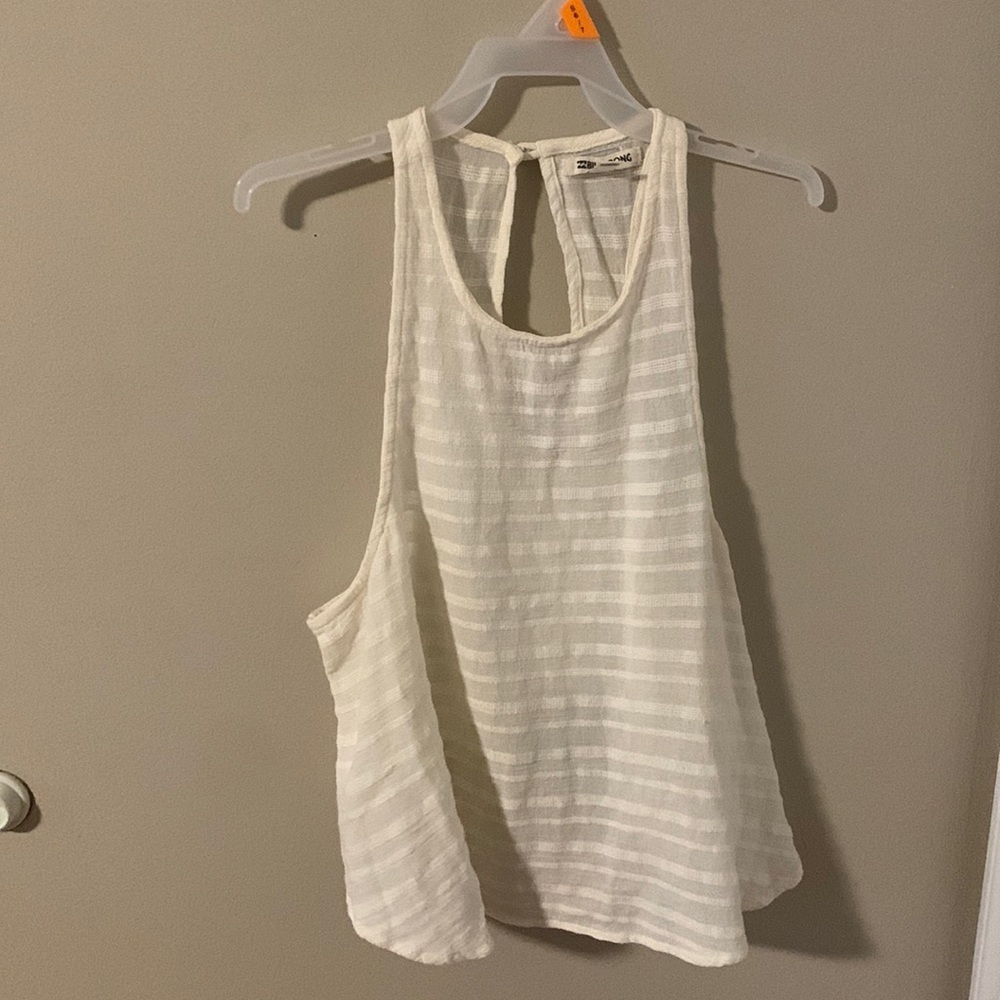 Billabong white halter neck, high-back with cut-out tank top